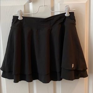 Prince black tennis skirt